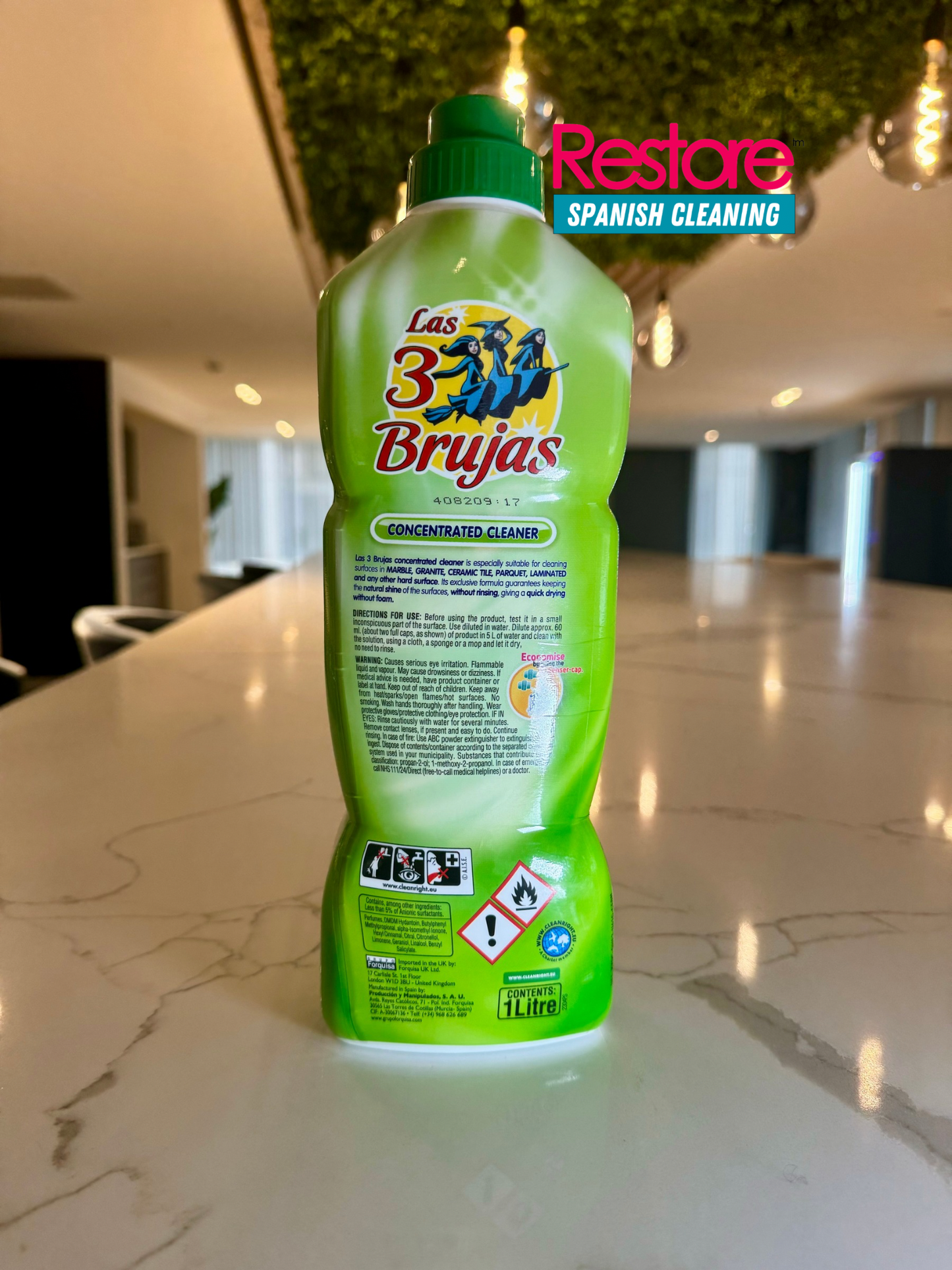 3 Brujas / 3 Witches Marble Granite Ceramic Cleaner 1 litre